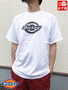 ★10 オフ クーポン 4/30 14時まで★【ゆうパケット対応】ディッキーズ Dickies ロゴプリント Tシャツ 半袖 サイズ：S , M , L , XL ホワイト デッドストック Deadstock 【新古品】新古品 mellow【あす楽対応】【古着 mellow楽天市場店】