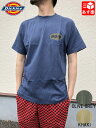 ディッキーズ ペアTシャツ ★10%オフ クーポン 4/30 14時まで★【ゆうパケット対応】ディッキーズ Dickies ロゴプリント Tシャツ 半袖 サイズ：L , XL , 2XL　カラー：ネイビー , オリーブグレー , カーキ　Made in U.S.A デッドストック Deadstock 【新古品】新古品 mellow【あす楽対応】【