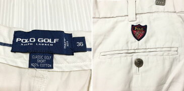 【50%オフ 5/7 12時まで】ポロ ゴルフ ラルフローレン/POLO GOLF RALPH LAUREN ツータック チノ ショートパンツ 実寸：W36.5 ベージュ 【古着】 古着 【中古】 中古 mellow 【古着屋mellow楽天市場店】