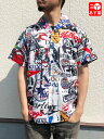 【期間限定★30%OFFクーポン対象】メール便対応 新品 柄シャツ デザインシャツ ストリート スケート