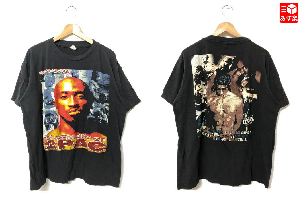 【ゆうパケット対応】トゥーパック/2PAC 両面プリント バンド Tシャツ 半袖 サイズ:L ブラック【新品】 新品 mellow 【古着屋mellow楽天市場...