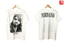 カート・コバーン/Kurt Cobain 両面プリント バンド Tシャツ 半袖 サイズ：M, L　ホワイト 新品 mellow 