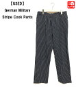 【USED】German Military Stripe Cook pants ドイツ軍 コックパンツ シェフパンツ ストライプ size：40, 42, 44, 46, 48 ブラック【古着】 古着 【中古】 中古 mellow【あす楽対応】【古着 mellow楽天市場店】