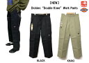 ★10 オフ クーポン 4/30 14時まで★Dickies Doubleknee Work Pants LOOSE FIT ディッキーズ ダブルニー ワークパンツ ルーズフィット サイズ(表記)：31×30, 32×30, 34×30, 36×30 カラー：KHAKI, BLACK【85283KH】【85283BK】【新品】 新品 mellow 【あす