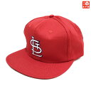 MLB "St. Louis Cardinals" Snap back CAP セントルイス・カージナルス ロゴ刺繍 スナップバック キャップ 　サイズ：ONE SIZE　カラー：レッドTWINS ENTERPRISE INC. デッドストック 新古品 mellow