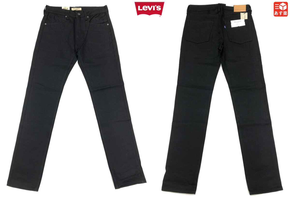 Euro Levi's MADE&CRAFTED TACK SLIM ユーロ リーバイス メイドアンドクラフテッド スリム ストレート リジッド デニムパンツ ブラック　size(表記)：32×34 【05081-0211】【新品】levis 新品 mellow 【あす楽対応】【古着 mellow楽天市場店】