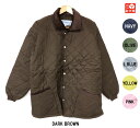 【Deadstock】CISKY LTD ナイロン キルティング ジャケット 長袖 スナップボタン 襟コーデュロイ サイズ：S, M, L, XL, XXL カラー：DARK BROWN, NAVY, OLIVE, LIGHT BLUE, YELLOW, PINK【新古品】デッドストック 新古品 mellow【あす楽対応】【古着 m