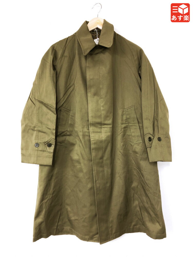 【今ならクーポン利用で1000円OFF★】【Deadstock】50 039 s Canadian Army Gabardine Rain Coat カナダ軍 ギャバジン ステンカラー レインコート 無地 サイズ：0 オリーブ系 デッドストック【新古品】新古品 mellow【あす楽対応】【古着 mellow楽天市場店】