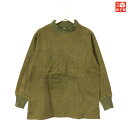 Hungarian Army Flannel Pull over Shirt ハンガリー軍 フランネル プルオーバー シャツ モックネック 無地　サイズ：48 オリーブ系 デッドストック新古品 mellow