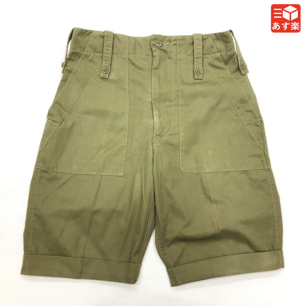 "Remake" British Army Light Weight Fatigue Short Pants リメイク イギリス軍 ライトウェイト ファティーグ ショートパンツ size：75/88/104, 80/80/96, 85/84/100, 85/88/104 オリーブ 古着  中古 mellow【あ