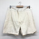 ★10%オフ クーポン 4/30 14時まで★50's French Army Sleeping Short Pants フランス軍 スリーピング ショートパンツ ツータック 無地　サイズ(表記)：5 生成り ナチュラル デッドストック あす楽対応