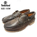 【中古】Timberland HERITAGE 3 EYE CLASSIC LUG 30003 ティンバーランド ヘリテージ 3アイ クラシック ラグ デッキシューズ ブラウン サイズ：US 105W 古着 中古 mellow あす楽対応 古着屋mellow楽天市場店