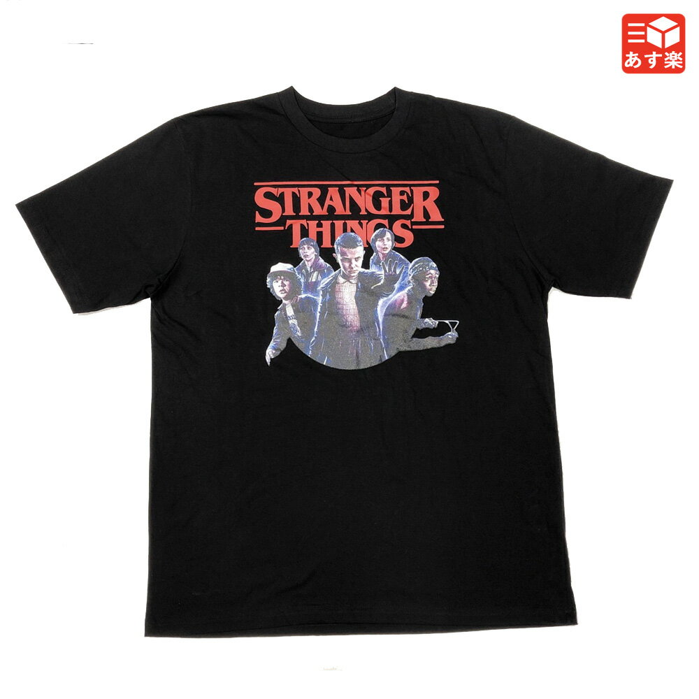 ストレンジャー・シングス STRANGER THINGS プリント Tシャツ 半袖 サイズ：Men's XL位 ブラック 新品 mellow 