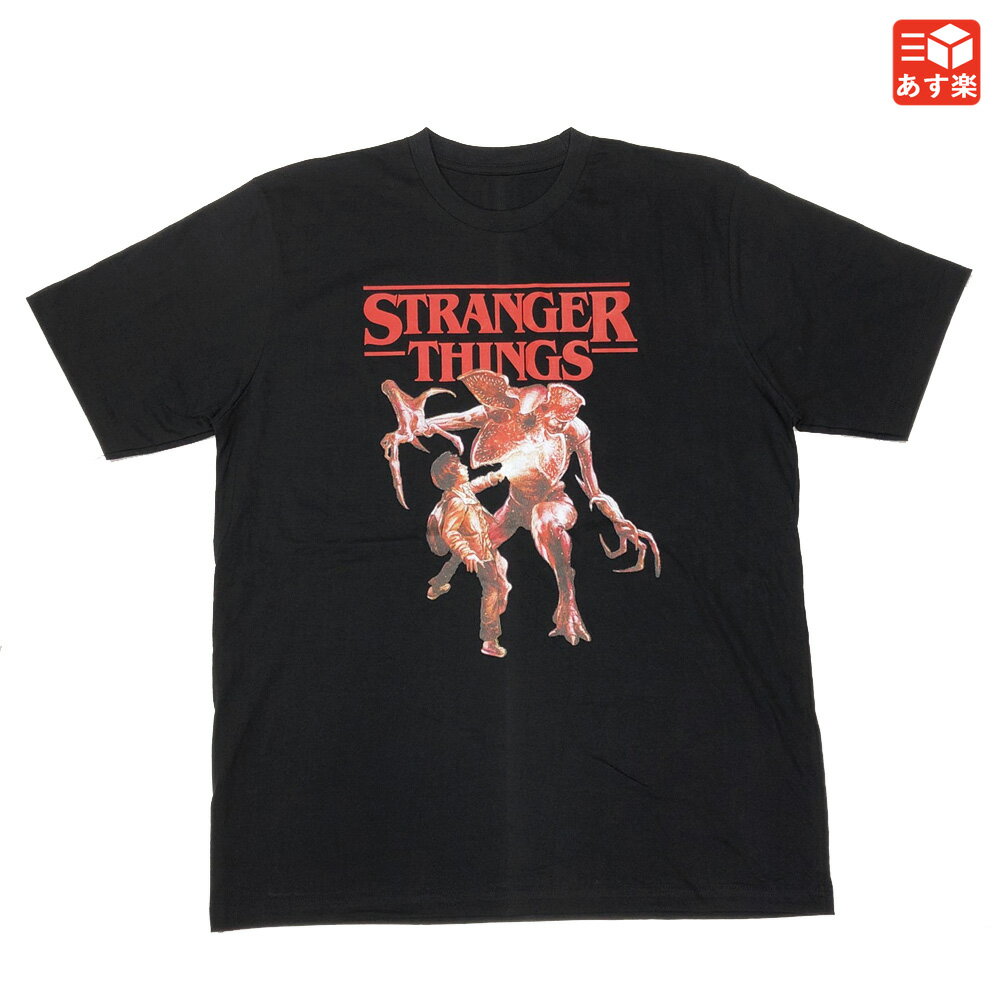 【20％オフ★お得なクーポンあり】【ゆうパケット対応】ストレンジャー・シングス STRANGER THINGS デモゴルゴン Demogorgon プリント Tシャツ 半袖 サイズ：Men's XL位 ブラック【新品】 新品 mellow 【あす楽対応】【古着屋mellow楽天市場店】