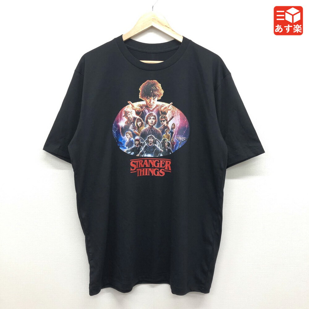 ストレンジャー・シングス STRANGER THINGS プリント Tシャツ 半袖 サイズ：Men's XL位 ブラック 新品 mellow 