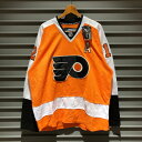 Deadstock カナダ製 Reebok CCM NHL Philadelphia Flyers リーボック フィラデルフィア フライヤーズ ホッケージャージ サイズ：54 オレンジ×ブラック×ホワイト Made in CANADA デッドストック【新古品】 その1