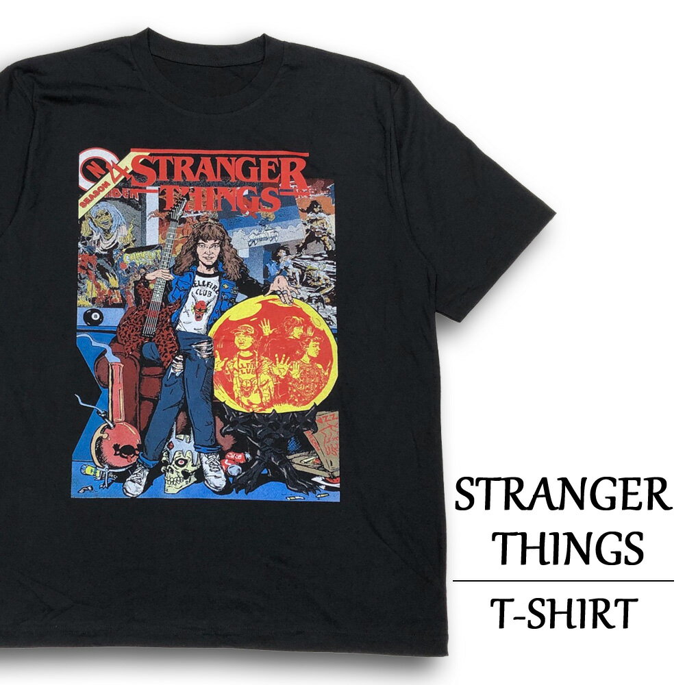 新品 ストレンジャーシングス エディーマンソン Tシャツ キャラクターT クルーネック メール便対応