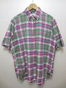 BROOKS BROTHERS/ブルックスブラザーズ チェック柄 半袖 ボタンダウンシャツ 【サイズ:16 1/2】【US古着】【中古】【古着屋mellow楽天...