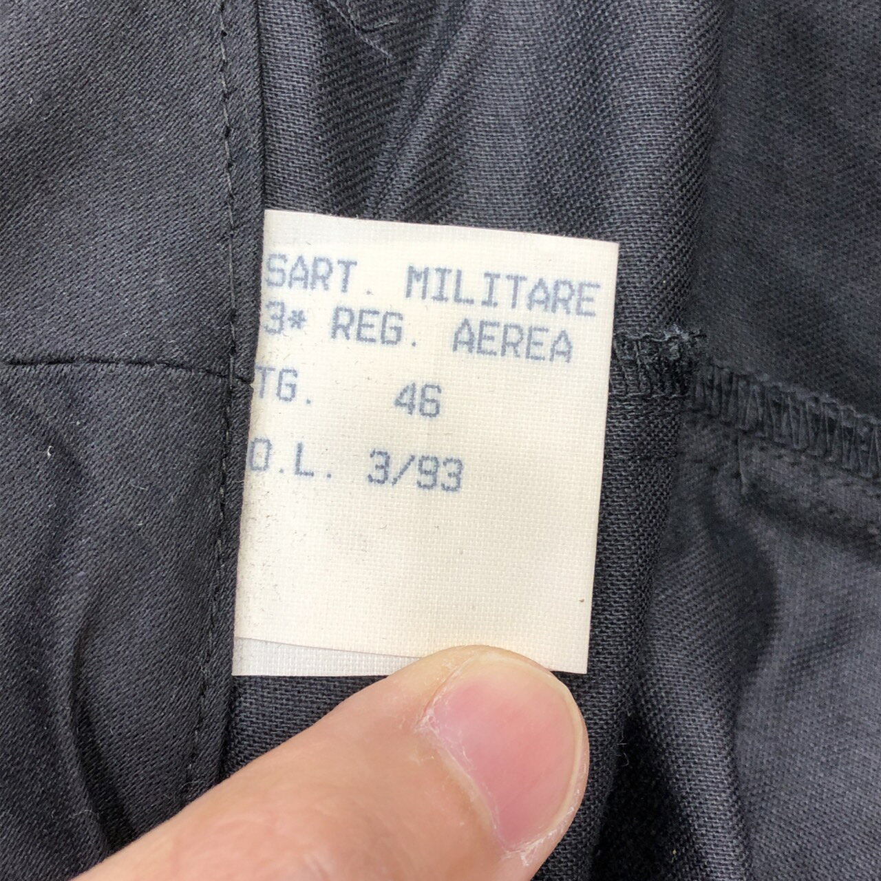 Deadstock ITALIAN ARMY SARTORIA MILITARE イタリア軍 ワークコート ミリタリージャケット サイズ：46, 48 ブラック デッドストック【新古品】