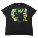 マスク Tシャツ 半袖 THE MASK 両面プリント ムービーTシャツ サイズ：メンズ L ブラック フェード【新品】