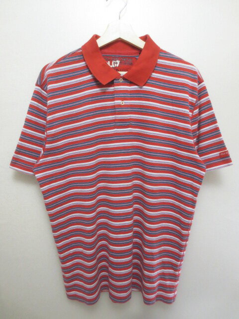 ラルフローレン ポロ ジーンズ カンパニー/RALPH LAUREN POLO JEANS COMPANY コットン ポロシャツ 半袖 ボーダー柄 サイズ:XL...