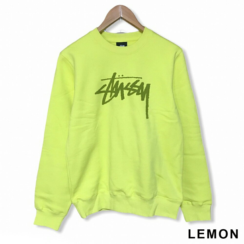 ステューシー STUSSY WOMENS スウェット トレーナー ストッククルー STOCK CREW レモン ダークグリーン アッシュヘザー ブラック XS , S , M , L【2911187】【新品】 新品 mellow USA企画 プルオーバー 【あす楽対応】【古着屋mellow楽天市場店】