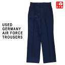 ★20 オフ クーポン 4/30 14時まで★【USED】GERMANY AIR FORCE TROUSERS ドイツ軍 空軍 トラウザー スラックス パンツ サイズ: 16,17,24 ネイビー【古着】 古着 【中古】 中古 mellow【あす楽対応】【古着 mellow楽天市場店】