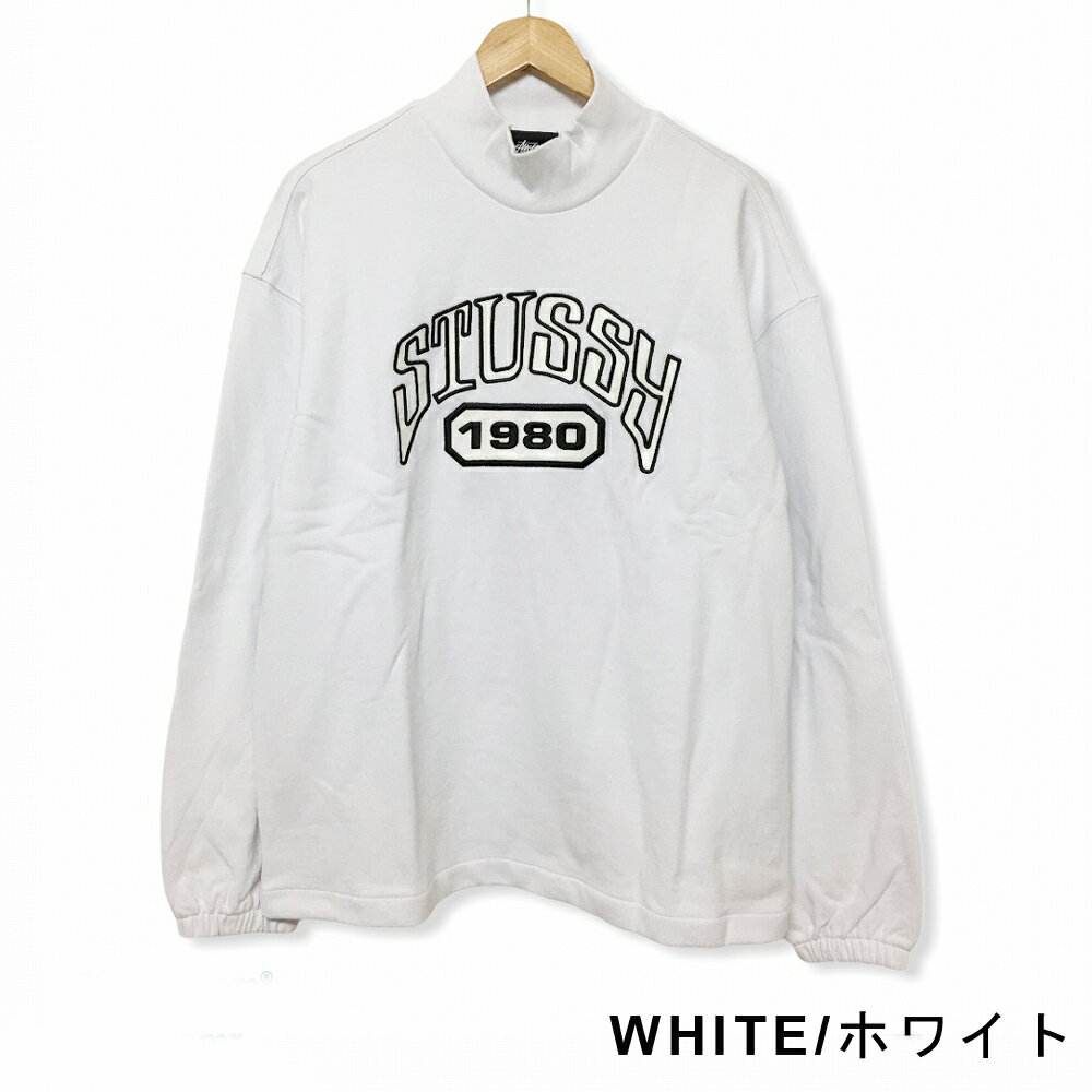 レディース ステューシー STUSSY WOMENS トリビュート テリー モック ネック スウェット トレーナー TRIBUTE TERRY MOCK NECK ホワイト マスタード S , M 【218098】【新品】 新品 mellow USA企画 プルオーバー ストリート【あす楽対応】【古着屋mellow楽天市場店】