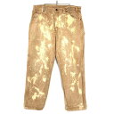 ディッキーズ Dickies ブリーチ加工 ダックパンツ ペインター サイズ:W34.5 L30 ブラウン系【古着】 古着 【中古】 中古 mellow 【古着...