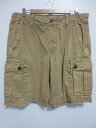 【中古】 AMERICAN EAGLE/アメリカンイーグル USED加工 カーゴ ショートパンツ ベージュ 【W37】【ショーツ】【膝丈】【アウトドアスタイル/...