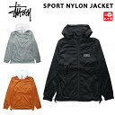 ステューシー ジャケット メンズ ステューシー STUSSY ナイロンジャケット スポーツ SPORT NYLON JACKET ブラック グレー オレンジ サイズ：S , M , L 【115399】【新品】 新品 mellow USA企画 ブルゾン パーカー ジップアップ ストリート 【smtb-m】【あす楽対応】【古着屋mellow楽天市