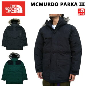 ノースフェイス THE NORTH FACE マクマードパーカー ダウンジャケット MEN’S MCMURDO PARKA III ブラック チャコールグレー グリーン サイズ：S , M , L , XL 【NF0A33RF】【新品】 新品 mellow USA企画 アウター 【あす楽対応】【古着 mellow楽天市場店】