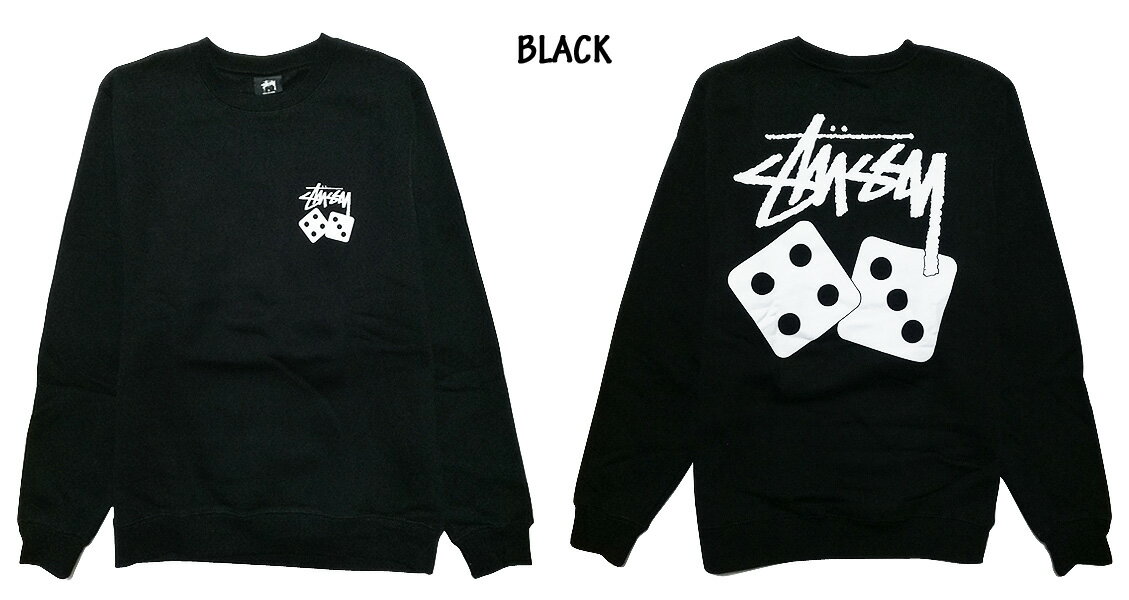 ステューシー STUSSY スウェット トレーナー ダイス クルー DICE CREW ブラック グレー S , M , L , XL 【1914721】【新品】 新品 mellow USA企画 プルオーバー ストリート 【あす楽対応】【古着屋mellow楽天市場店】