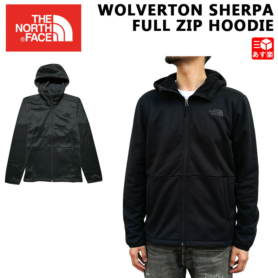 ザ・ノース・フェイス パーカー メンズ ノースフェイス THE NORTH FACE ウルバートン シェルパ ジップ フーディー MEN'S WOLVERTON SHERPA FULL ZIP HOODIE ブラック グレー サイズ：S , M , L , XL 【NF0A3YQQ】【新品】 新品 mellow USA企画 パーカー STANDARD FIT 【あす楽対応】【古着 mellow楽天市場店】