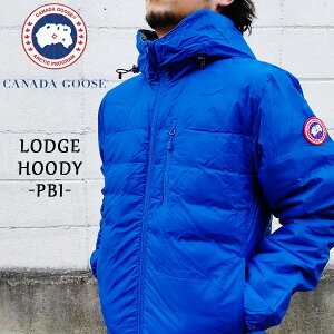 カナダグース CANADA GOOSE ロッジフーディー ダウンジャケット PBI LODGE HOODY Made in CANADA ブルー サイズ：S , M , L 【5055MPB】【新品】 新品 mellow カナダ企画 アウター Slim Fit ダウンパーカー ライトダウン 【あす楽対応】【古着 mellow楽天市場店】