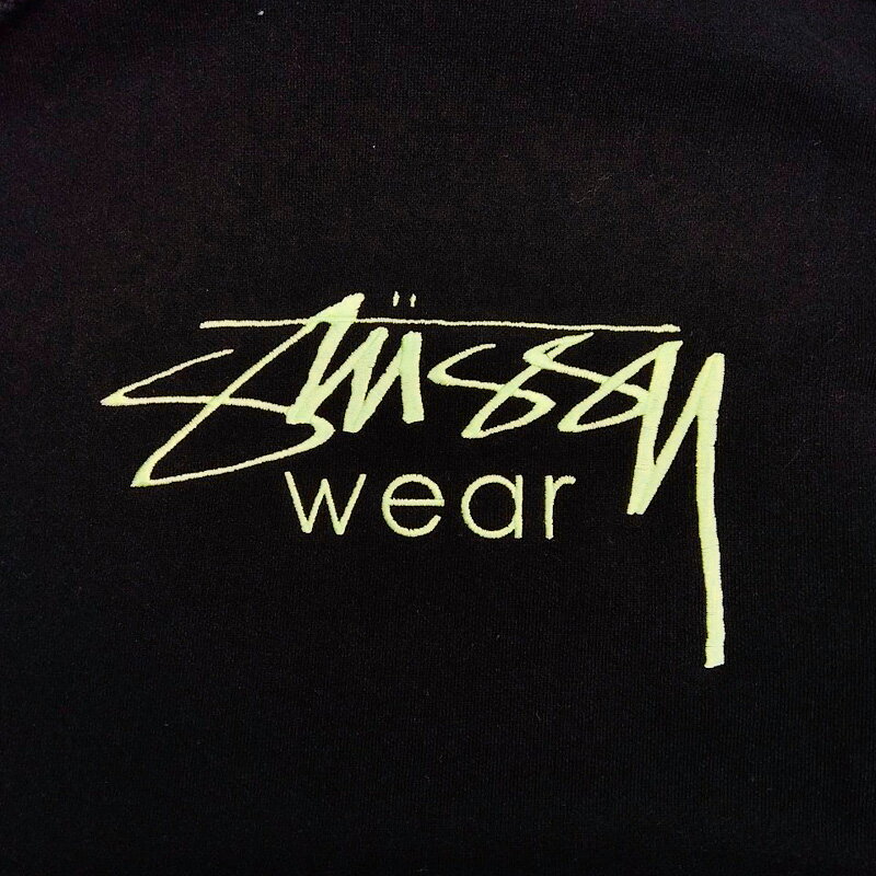 ステューシー STUSSY スウェット パーカー フーディー ウェア 刺繍 アップリケ STUSSY WEAR APPLIQUE HOODIE ブラック グレー S , M , L , XL 【118446】【新品】 新品 mellow USA企画 プルオーバー 【あす楽対応】【古着屋mellow楽天市場店】