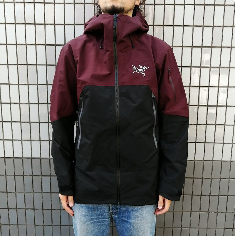 アークテリクス ARC'TERYX ラッシュ ジャケット GORE-TEX マウンテンパーカー Rush Jacket ブラック×ボルドー サイズ：S , M , L 【25736】【新品】 新品 mellow シェルジャケット アウトドア ARCTERYX 【あす楽対応】【古着 mellow楽天市場店】