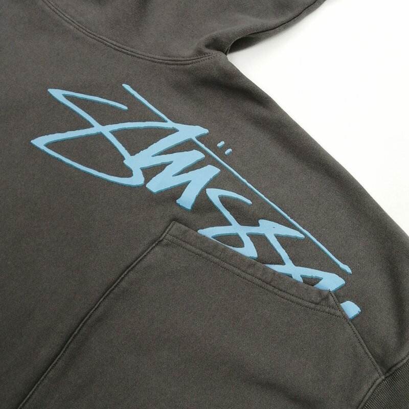 ステューシー STUSSY スウェット パーカー フーディー スムース ストック プリント SMOOTH STOCK PRINTED HOOD チャコールグレー グレー S , M , L , XL 【118426】【新品】 新品 mellow USA企画 プルオーバー 【あす楽対応】【古着屋mellow楽天市場店】
