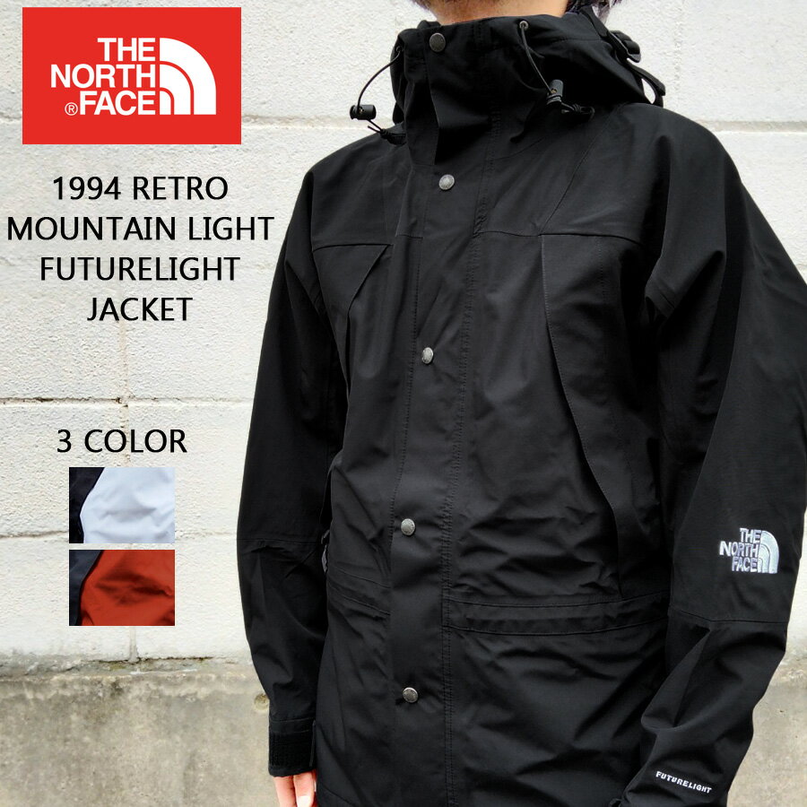 ノースフェイス THE NORTH FACE マウンテン ライト フューチャーライト ジャケット 1994 RETRO MOUNTAIN LIGHT FUTURELIGHT JACKET ブラック ホワイト ブリック サイズ：S , M , L 【NF0A4R52】【新品】 新品 mellow USAモデル【あす楽対応】【古着 mellow楽天市場店】