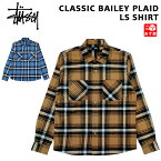 ステューシー STUSSY フランネル シャツ クラシック ベイリー プレイド 長袖 CLASSIC BAILEY PLAID LS SHIRT キャメル ブルー サイズ：S , M , L , XL 【1110202】【新品】 新品 mellow USA企画 チェック ネルシャツ 【あす楽対応】【古着屋mellow楽天市場店】