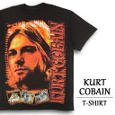 ★30%オフ クーポン 4/30 14時まで★カート・コバーン Tシャツ 半袖 KURT COBAIN バンドTシャツ サイズ：メンズ XL 相当 ビッグサイズ ブラック あす楽対応 