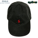 ポロ ラルフローレン キャップ ワンポイント刺繍 コットン ブラック Polo Ralph Lauren ポニー 帽子 ベースボールキャップ 56〜67cm メ...