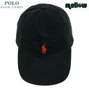 ポロ ラルフローレン キャップ ワンポイント刺繍 コットン ブラック Polo by Ralph Lauren レザーベルト ポニー 帽子 ベースボールキャップ...