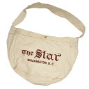 【訳あり】 ニュースペーパーバッグ キャンバス ショルダーバッグ NEWSPAPER BAG 生成り エンジ カバン 鞄 プリント 新品