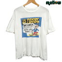 SOL'S プリント Tシャツ 半袖 ユーロ LA PRIÉRE DE L'APÉRO ホワイト サイズ:メンズ XL 白T ボロ クラッシ...