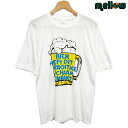ユーロ古着 ビール プリント Tシャツ 半袖 ホワイト サイズ:メンズ L 白T オランダ 古着 【中古】