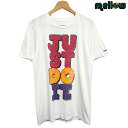 NIKE ナイキ Tシャツ 半袖 JUST DO IT ホワイト サイズ:メンズ S 白T ボロ 古着 【中古】
