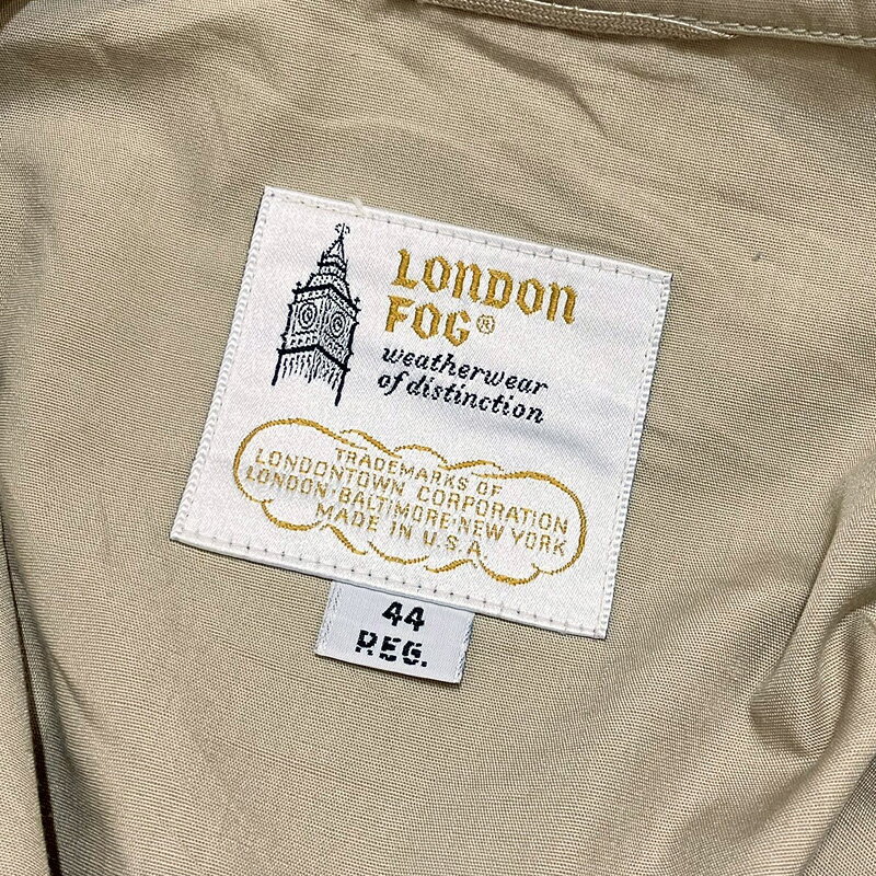 ロンドンフォグ スイングトップ ドリズラージャケット ベージュ サイズ：メンズ L LONDON FOG ジップアップ ブルゾン ラグランスリーブ アウター 古着 【中古】