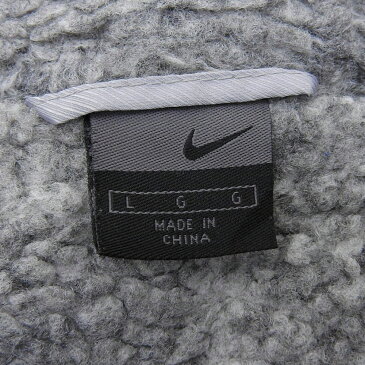ナイキ/NIKE ベンチコート 長袖 ワンポイント刺繍 サイズ:L シルバー 【古着】 古着 【中古】 中古 mellow 【あす楽対応】【古着屋mellow楽天市場店】
