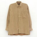 【今がお得★ポイント5倍でゲット】BACHRACH ソフト スエードシャツ 長袖 無地 サイズ:M ベージュ 【古着】 古着 【中古】 中古 mellow 【古...